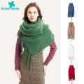 Green Home Shawl Wrap Comfortable Windproof Winter Female Wrap Scarf. 