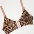 Set of 2 Pcs Non Padded Non Wired Cheetah Print Bra for Girls. 