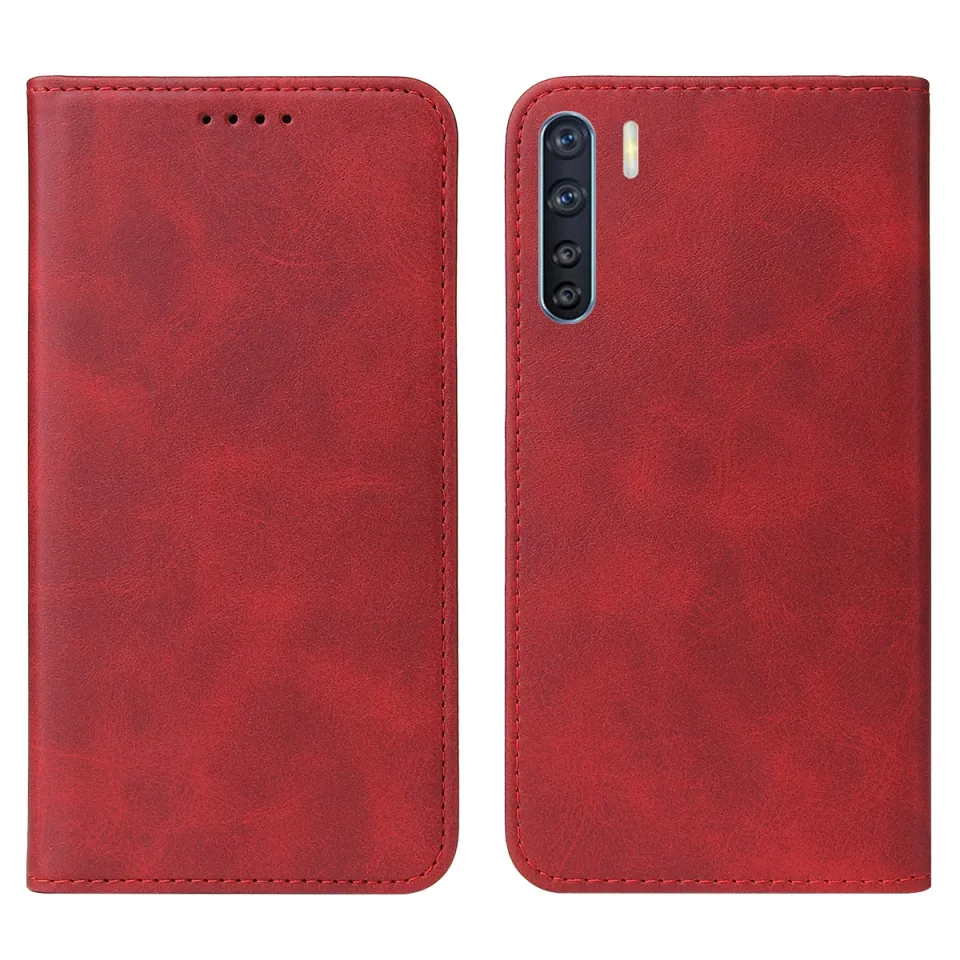For OPPO F15 Full Protective Premium Soft Leather Front and Back