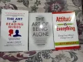 PACK OF 3 ENGLISH NOVEL THE ART OF READING MINDS - THE ART OF BEING ALONE AND ATTITUDE IS EVERYTHING. BEST SELLING ENGLISH NOVEL. 