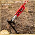 Enigma- Reinforced Metal Gear Premium Heavy Duty Adjustable Rope Hanger with Self-locking Ratchet Tie Down Strap for Camping Double Hook Design Pulley System for Secure Hanging. 