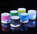 Mini Portable Bluetooth & Rechargeable Speaker with Light + SD Card + USB Supported Multi Color. 
