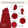 Hijab Throne – Premium Chiffon Hijab with Tie Back Under Cap Set - Super Soft & Quality Hijabs for Women - 50+ Shades Available. 