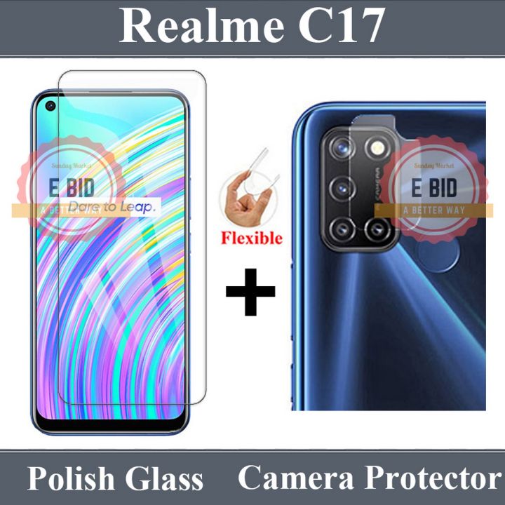 Realme C17 2 in 1 Combo Tempered Glass And Back Camera Protector