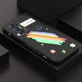OPPO Reno 5 Pro Plus 5G Reno 5 Pro+5G New Cartoon Girls Smile Rainbow Design Phone Case Square Edge Pattern Liquid Silicone Casing Full Cover Camera Protect Case. 