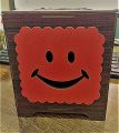 Wooden Smiley Face Tissue Box For Home & Office. 