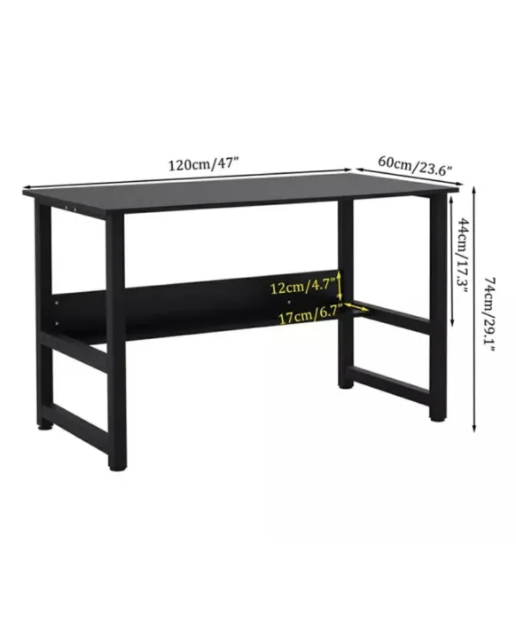 Modern%20Computer%20Desk,%2048%20x%2024%20inch%20Large%20Office%20Desk%20Computer%20Table%20Study%20Writing%20Desk%20Workstation%20for%20Home%20Office,%20Vintage%20Black%20Metal%20Frame%20-%20Image%204