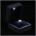 Spot Lighted Ring Box with LED for Proposal Engagement Jewelry Displaying Gift Holder With Ring. 
