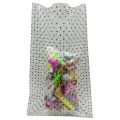 TRANSPARENT GOODY BAGS WITH BLACK STARS - PACK OF 10 GOODY BAGS. 