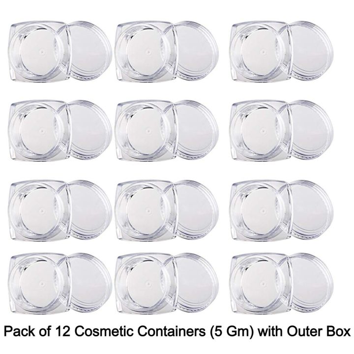 Pack%20of%2012%20Cosmetic%20Empty%20Jar%20(5gm)%20with%20Acrylic%20Box%20/%20Empty%20Plastic%20Containers%20for%20Makeup%20Cosmetic%20Travel%20Container%20/%20Refillable%20Face%20Cream%20Jar%20Small%20Sample%20Container%20-%20Image%204