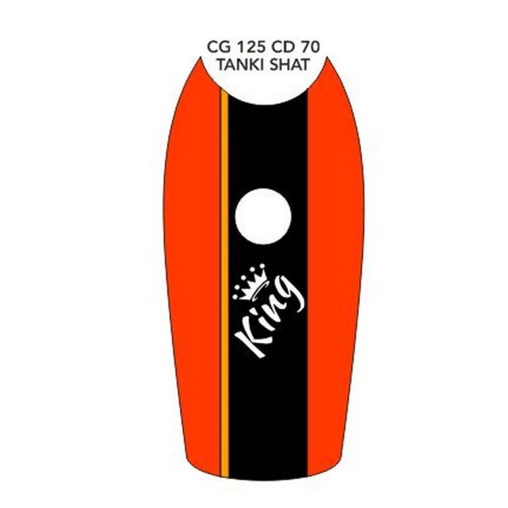 CD 70 CG 125 black and red tanki shatt  with fancy king  pvc Sticker For Bikes,Cars,Laptop 00111