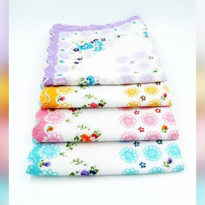 pack of 12-excellent quality handkerchief for women ladies girls soft cotton romal high quality export product soft cotton