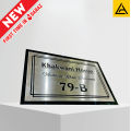 Silver Steel Engraving Customise House Name Plate - Timeless Elegance for Your Home. 