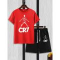 CR 7 Print Half Sleeves T-shirt Short Set for Men Round Neck T shirt + Short for boys. 