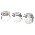 IKEA Glass Jar with clip Lid (Set of 3) – KORKEN 13cl Airtight Gasket Glass Jars – for Pickles, Jams, Spices Sauces Chatni & Crafts. 