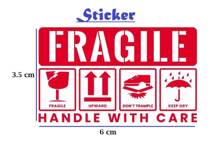 Handle With Care Fragile Stickers for Products Packaging