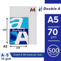 Double A Paper A5 Size 70 gm. 