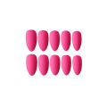 24 Pcs/set Matte Hot Pink Nails Reusable Detachable Ultra Thin Oval Frosting False Nails with Adhesive Tape Glue Sticker. 