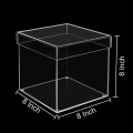 Customize Gifts Box Acrylic Plastic Size 8x8x8. 