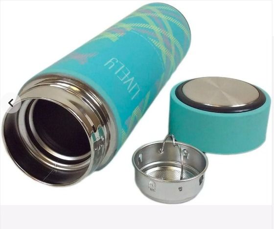 Burberry Check Print Vacuum Insulated Stainless Steel Water Bottle with Inbuilt Strainer, Travel Thermos Flask- 500 ML (Multicolor)