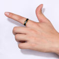Chic Stainless Steel Temperature Sensor Unisex Finger Ring Jewelry Couple Gift. 