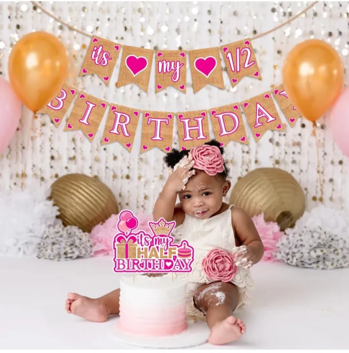 Half%20Birthday%20Decorations%20For%20Baby%20Boy%20and%20Baby%20Girl%206%20Months-Half%20Birthday%20Banner%20-%20Image%204