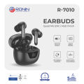 Ronin R-7010 Earbuds, Active Noise Cancellation, 10m Range, IPX4, Compatible with iOS/Android, Bluetooth 5.3, Deep Bass Sound, Digital Display & Water Resistance, 13MM Drivers, 6-Hour Playtime, Block the Noise, Hear the Detail. 
