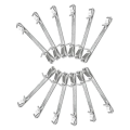 Early 2Inch Double Loop Tool Box Drawer Slide Clips Snap on Tool Box Parts (12PCS). 