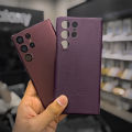 Samsung Galaxy S22 Ultra Leather Back Cover - Burgundy. 