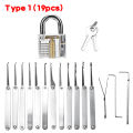 Accessories 【All-in-one】(5/19/25pcs ) Lock Picking Set Unlocking Tool Set Locksmith Practice Lock Pick Key Extractor Padlock Lockpick Tool Kits With Carrying Bag. 