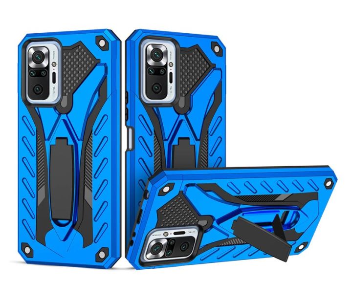 Xiaomi Redmi Note 10 Slim Armor Back Cover TPU with Integrated Kickstand Hybrid Protection