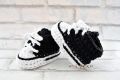 ZEBY Baby Boy Crochet Bootie - Handmade crochet shoes for baby boy 0-12 months - Black - Blue - Red - Yellow Infant Shoes. 