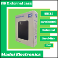 WD Elements USB 3.0 Hard Disk Enclosure - 2.5 Inch SATA External Case for HDD/SSD. 
