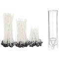 NYT 300Pcs Low Smoke Natural Candle Wick With Wax Pre-Wax Wick Candle Making Kit & 1X Candle Molds Candle Making Mould. 
