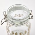 KORKEN IKEA 1-Liter Glass Food Storage Jar with Lid and Rubber Seal, Ideal for Tea, Sugar, Rice, and Pickles. 
