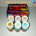 Pack of 6 Colour Chem Pearl Pastel Fabric Paint, Colours, 20ml Per Bottle Special Light Shades. 