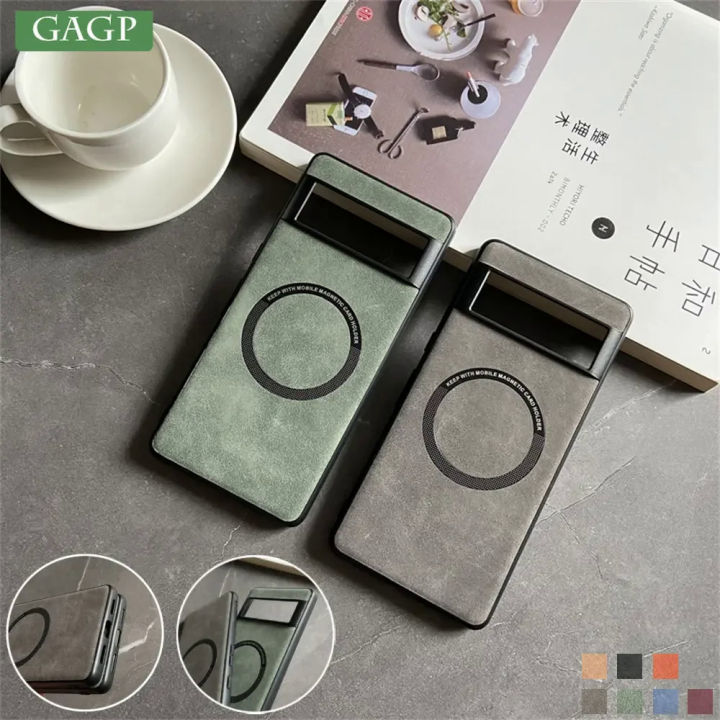 【Healer DingD】Luxury Magsafe Soft Leather Case For Google Pixel 7 8 Pro 6 XL 7A 6A Magnetic Wireless Charging Skin Feel Shockproof Back Cover