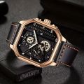Square Men's Watch, Mecha Style Sports Casual Outdoor Wrist Watch, Ideal choice for Gifts. 