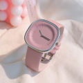 Niche design art creative temperament watch female student Japanese minimalist milk tea milk sugar cube ins fashion watch. 