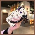 cute Waterproof Phone Case For Huawei Y6P silicone Bear bracelet Back Cover Skin-friendly feel Anti-knock Cartoon. 