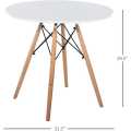 Round Dinnig Table , Coffe Table ,Dining Table Modern Round Nordic Scandinavian MDF Top Solid Beech Legs for Living Room Kitchen Dining Room Apartment 80x80x75cm, Dinnig , Round Table. 