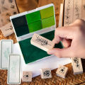 RHS Online 22PCS Leafy Wooden Seal Series Flower Leaves Wooden Stamp Set Self Inking Seal Diary Journaling Decoration DIY Handmade Crafts Scrapbooking. 