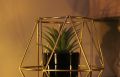Modern Decorative Porcelain Flower Vase Metal Cage with Artificial Plant. 