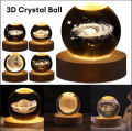 Creative Galaxy Planet Crystal Ball Night Light USB | 3D Moon Galaxy Lamp for Nursery Room & Children Bedroom Pakistan. 