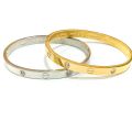 Beautiful Shiny Elegant Branded Yellow Gold Silver Love Bangle Bracelet Kara For Women Girls Fashion Jewellery. 