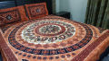 Tie Dye Pastel Cotton Bedsheet for Double Bed. 