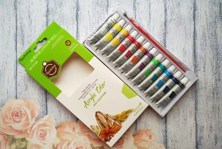 12pcs Acrylic Paint Set of 12 pieces 12ML in each tube best acrylic colors paints