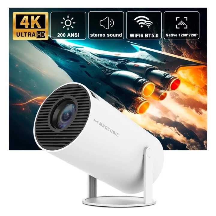 Magcubic HY300 Smart Android 11 Mini Projector 1280*720P Wifi, BT5.0, HDMI Port, Home Cinema Outdoor Portable Projector 180° flexible| New Model 2025