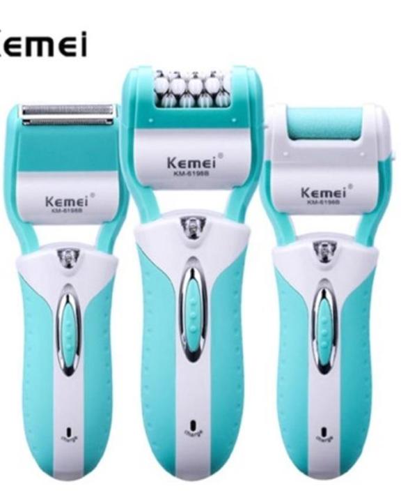Km 6198B Rechargeable Epilator,Shaver & Dead Skin Callus Remover