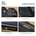 LouisWill Men Wallets Leather Men Bags Short Wallets Bifold Clutch Wallets Crocodile Pattern Wallets Travel Purses Coin Pouch ID Credit Cards Holders for Business, Travel, Office. 